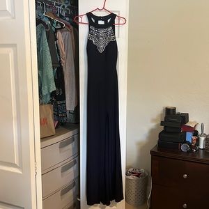 Gown size 7/8 Navy blue with Rhinestones from Dillards